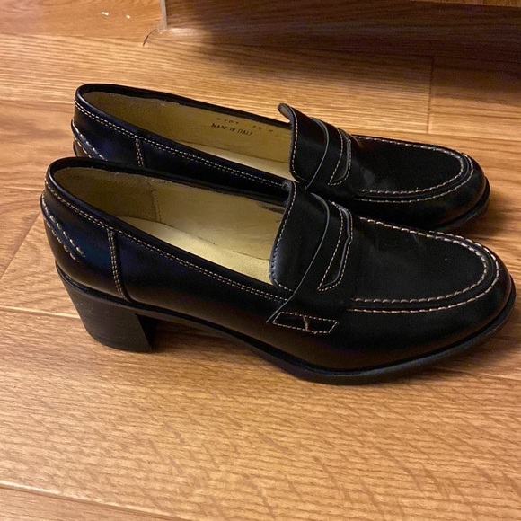 Vittorio Carli Black Heeled Loafers 6.5-7 - Picture 9 of 10